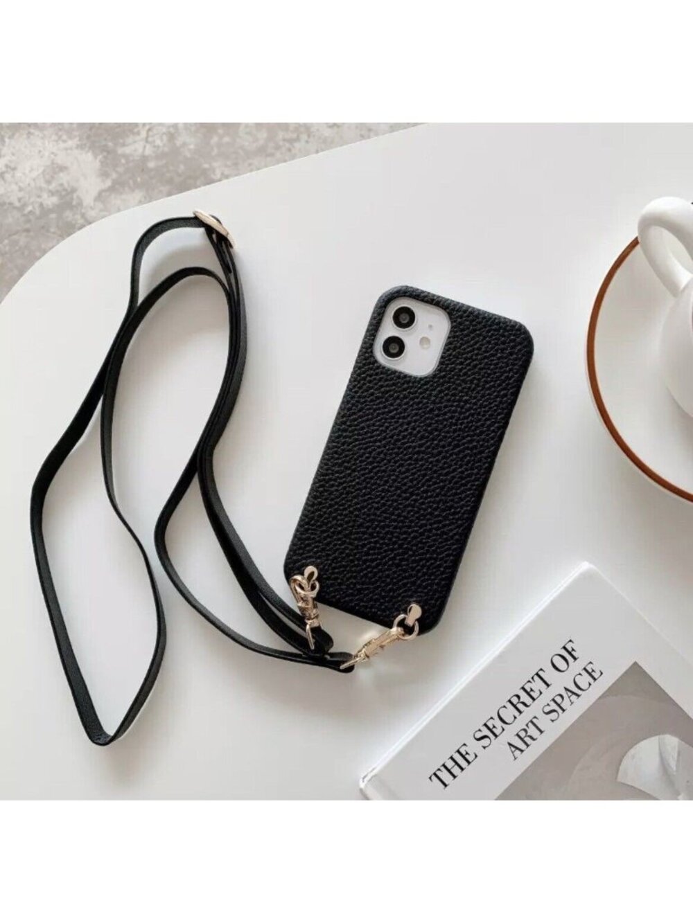 Los Angeles Boutique Crossbody Strap Croc Snake Skin Texture iPhone 13 Pro Case